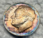 1959-D Roosevelt Dime 90% Silver . Mega Toner . No Reserve !!!