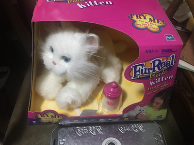 2002 Fur Real Friends Kitten White Long Haired Cat New In Box Tiger Hasbro NIB