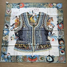 New Hermes scarf silk Carre 90cm Costume de Fete Green