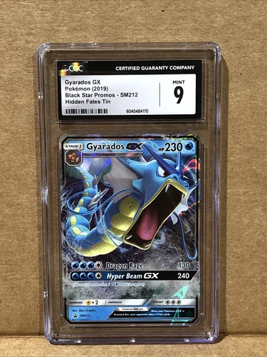 Pokémon 2019 Gyarados GX Black Star Promos - SM212 Hidden Fates Tin CGC 9 MINT