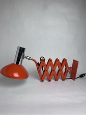 Vintage Hustadt Scherenlampe – Space Age Design – 60er/70er Jahre Orange & Chrom