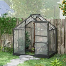 Polycarbonate Greenhouse 6x4ft Walk In Garden Plants Grow House Shelter Shelf