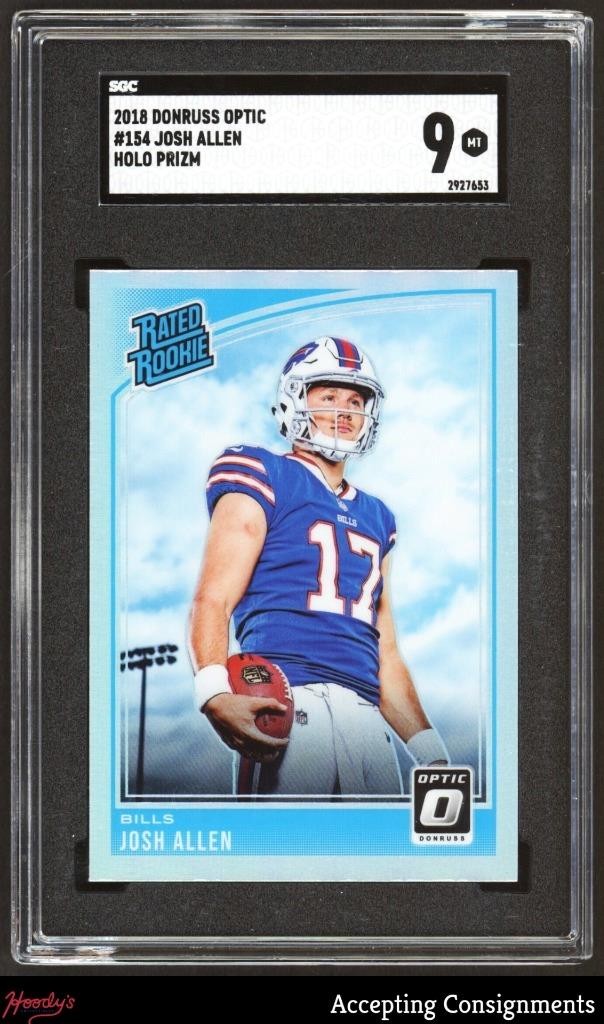 2018 Donruss Optic Holo #154 Josh Allen RC RATED ROOKIE BILLS SGC 9 MINT