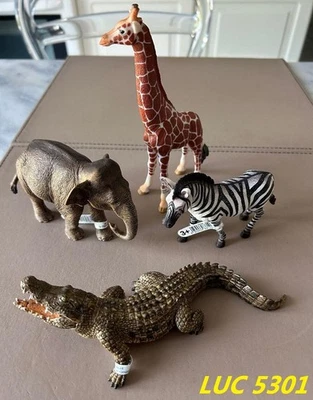 LOT DE 4 ANIMAUX MINIATURES SCHLEICH DIFFÉRENTS ET NEUFS - Photo 1/2