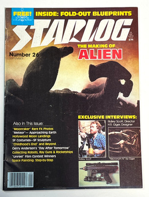 VTG Starlog Magazine #26 Sep 1979 Alien Ridley Scott Blueprints Poster Giger