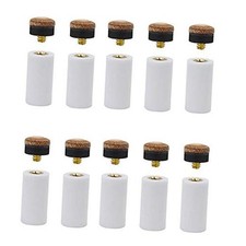 mollensiuer 10 Pieces 13 mm Billiard Cue Tips Pool Stick Tips Replacement Kit