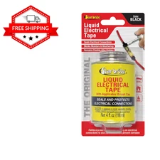 Liquid Electrical Tape with Applicator Brush Cap Black4 OZ. (084104B)
