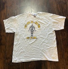 Vintage Golds Gym Shirt Mens XL White Venice Beach Workout Bodybuilding