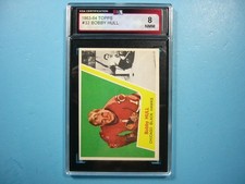 1963/64 TOPPS NHL HOCKEY CARD #33 BOBBY HULL KSA 8 NM/MINT SHARP+ 63/64 TOPPS
