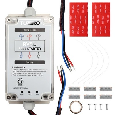 Turbro Rv Ac Soft Start Kit For Smooth Startup Etl Certified 6-Wire