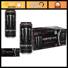 Sugar Free Energy Drink, Ultra Black Flavor, 16oz Can, Boost Energy Focus