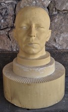Vintage Life Sized Head Bust Artist Mannequin / Sculpture Model On Base 32 Lbs