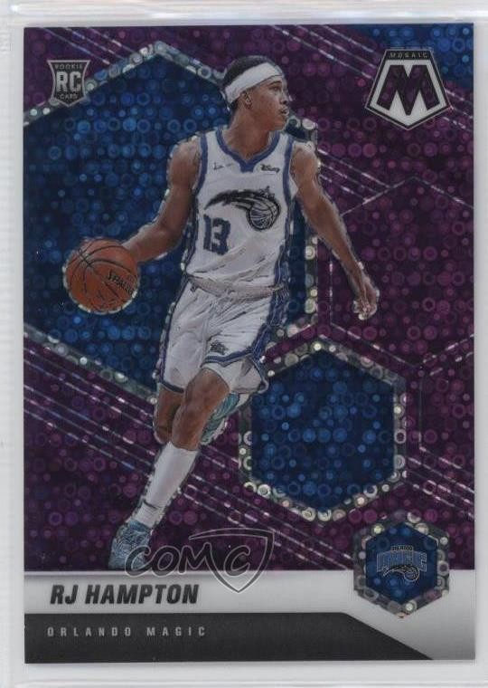 2020-21 Panini Mosaic Rookie Fast Break Purple Prizm 21/50 RJ Hampton #233 11p9