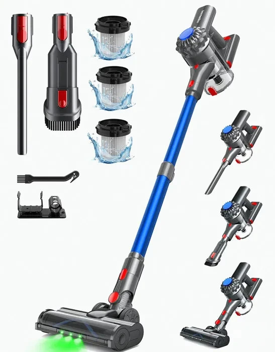 Aspirateur balai sans fil pour poils d'animaux domestiques et tapis V12