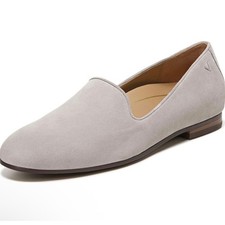Vionic Willa II Womens 9 Dark Taupe Suede Slip On Loafers Shoe Flat Arch Support