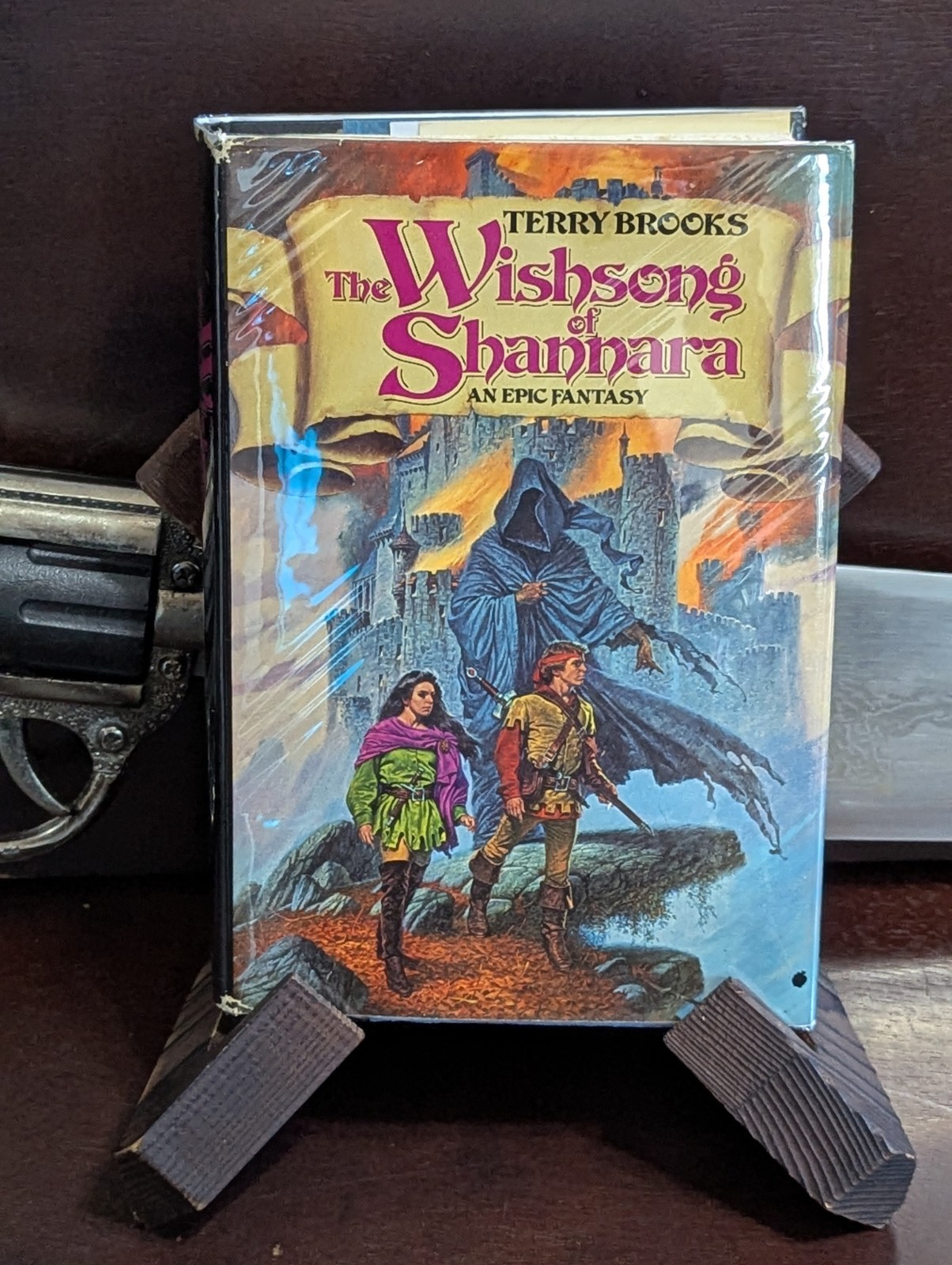 ​Terry Brooks Wishsong of Shannara SIGNED 1985 BCE Hardcover Mylar VG Fantasy