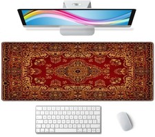 Rug Desk Mat Vintage Retro Boho Large Extended Mouse Pad XL Desk Pad Gaming M...
