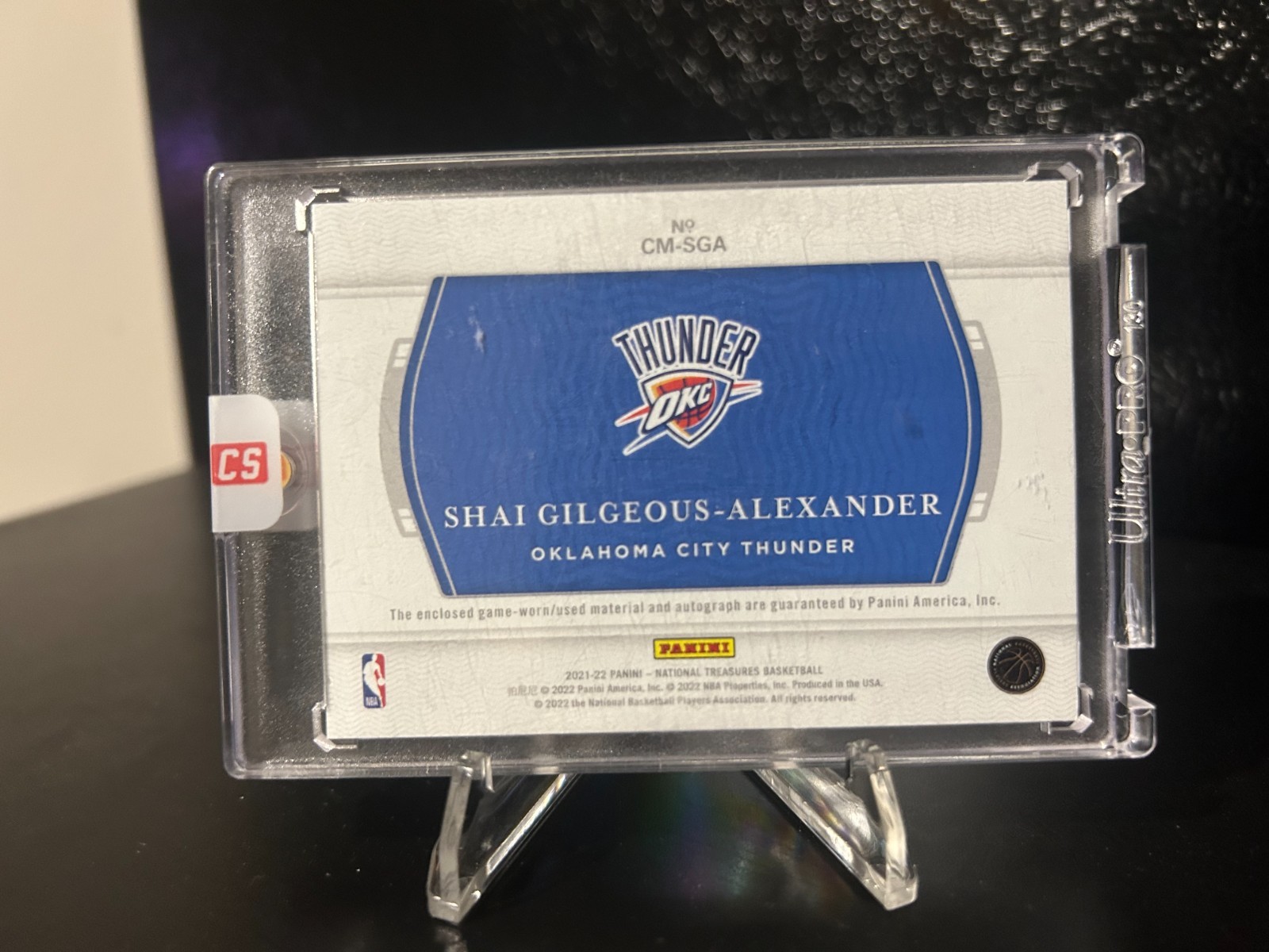 shai gilgeous alexander auto panini national treasures 2021-22 colossal  /49 view 2