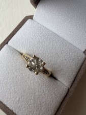 1.05 Carat Diamond Engagement Ring 14K Yellow Gold Size K VS Clarity E Colour