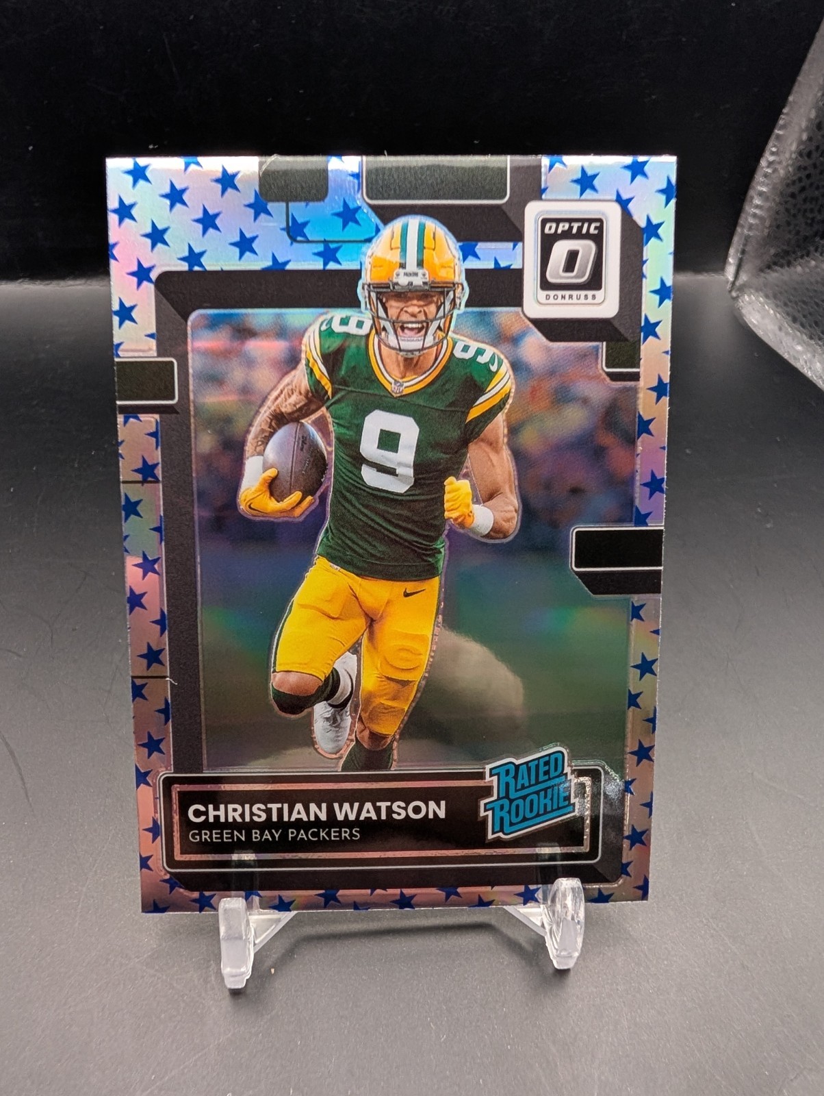 2022 Donruss Optic Stars Prizm Rated Rookie #219 - Christian Watson - Packers RC