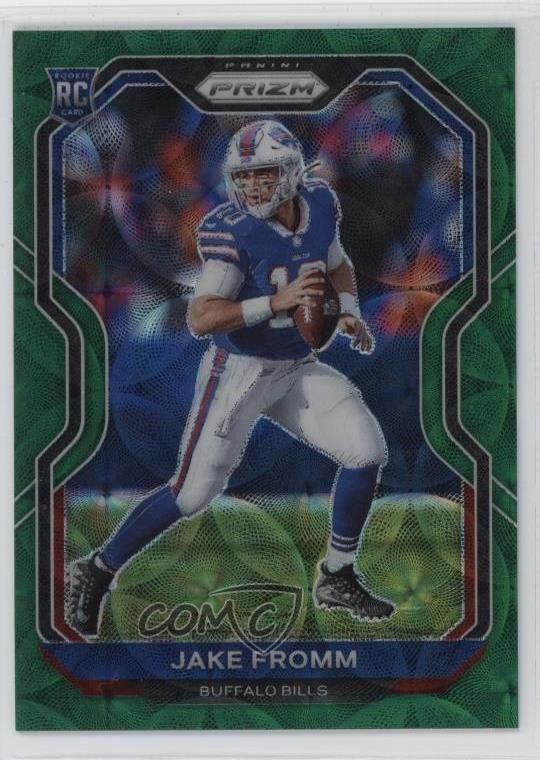 2020 Panini Prizm Rookie Green Scope Prizm 23/75 Jake Fromm #310 Rookie RC