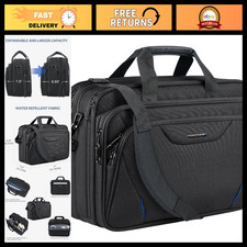 17.3" Water-Repellent Laptop Briefcase, Stylish Messenger Bag for Men  Women
