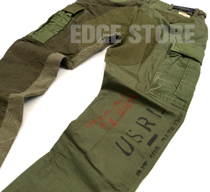 Polo Ralph Lauren Distressed Patchwork Military US Army