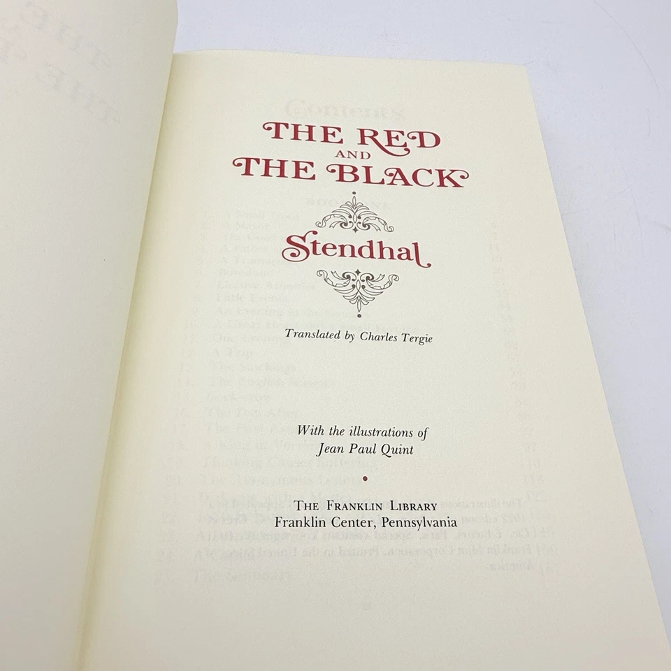 Franklin Library The Red and the Black by Stendhal 1/4 Leather Classic - Image 4 of 4