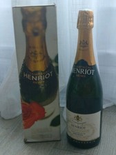 Henriot brut souverain Bouteille champagne collection des années 1970 avec boîte