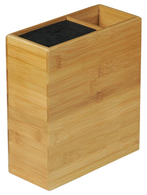 KESPER 58027 Messerblock unbestückt mit Utensilienbox aus Bambus / Universalm...