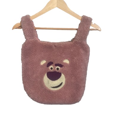 Disney Toy Story Miniso Lotso Plush Handbag Pixar Bear Tote Furry