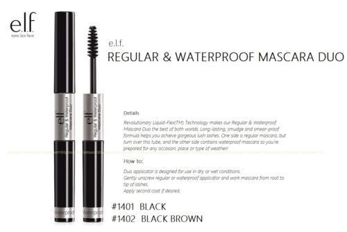 e.l.f Regular & Waterproof Mascara Duo - Black ( #1401) Original - Picture 2 of 2