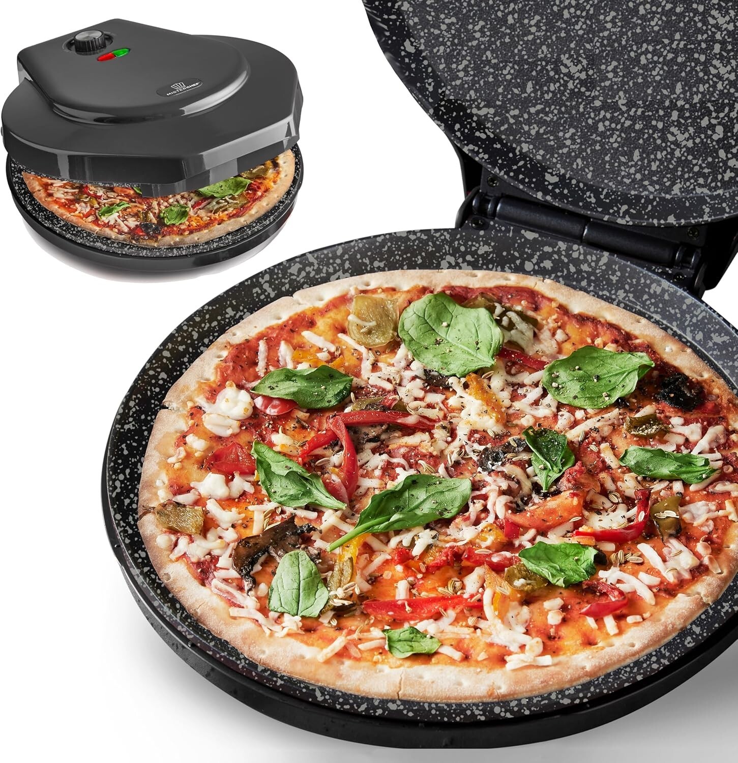 1450W Mini Pizza Oven, Pizza Maker Oven With 12″ Non-Stick