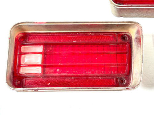 1970 Chevy Malibu RH/LH Tail Stop Directional & Bubble Backup Light Lens OEM - Picture 2 of 11