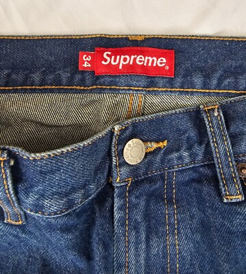 Supreme Shibori Loose Fit Jean Rigid Indigo Blue Denim Size Supreme Shibori Loose Fit Jean Rigid Indigo Blue Denim Size