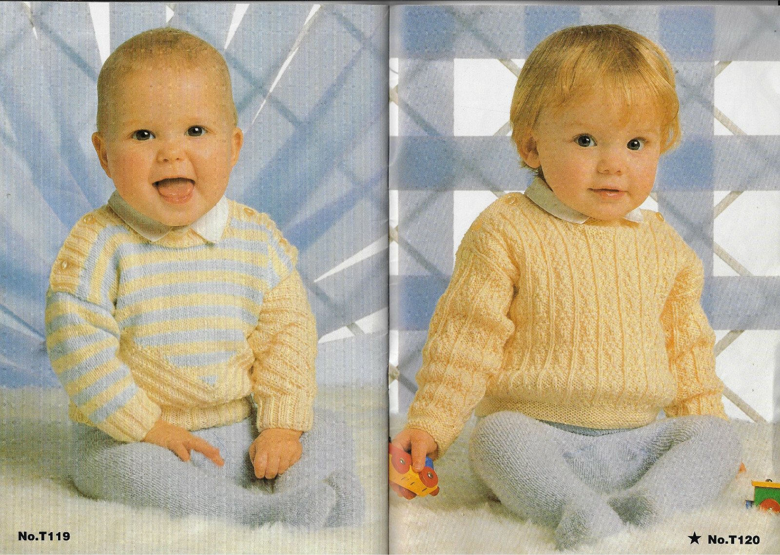 KNITTING PATTERN Childrens Cardigan /& Multi Colour Jumper 4Ply Peter Pan 1196