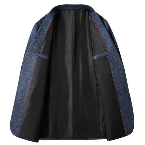 Woolen Jacket for Men Formal Business Single Breasted Button Coat Warm Blazers* - Bild 3 von 22