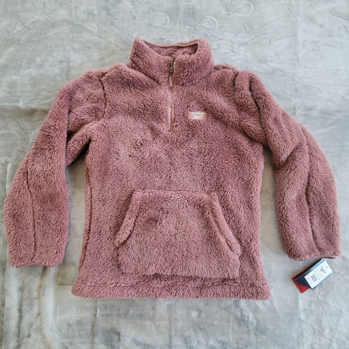 Reebok Faux Fur Jacket Pink Kid's Childrens Dusty Rose Large L 14/16 Outerwear