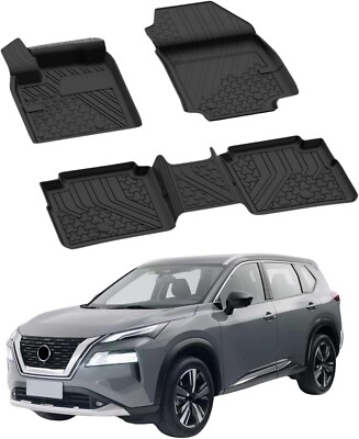 Floor Mats for Nissan X-Trail 2022-2024 | Custom Fit Floor Liner for Cars Black