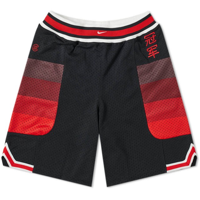 Nike NikeLab CLOT Basketball Shorts Mesh Black Red Kanji Edison Chen CK0095-010 | eBay