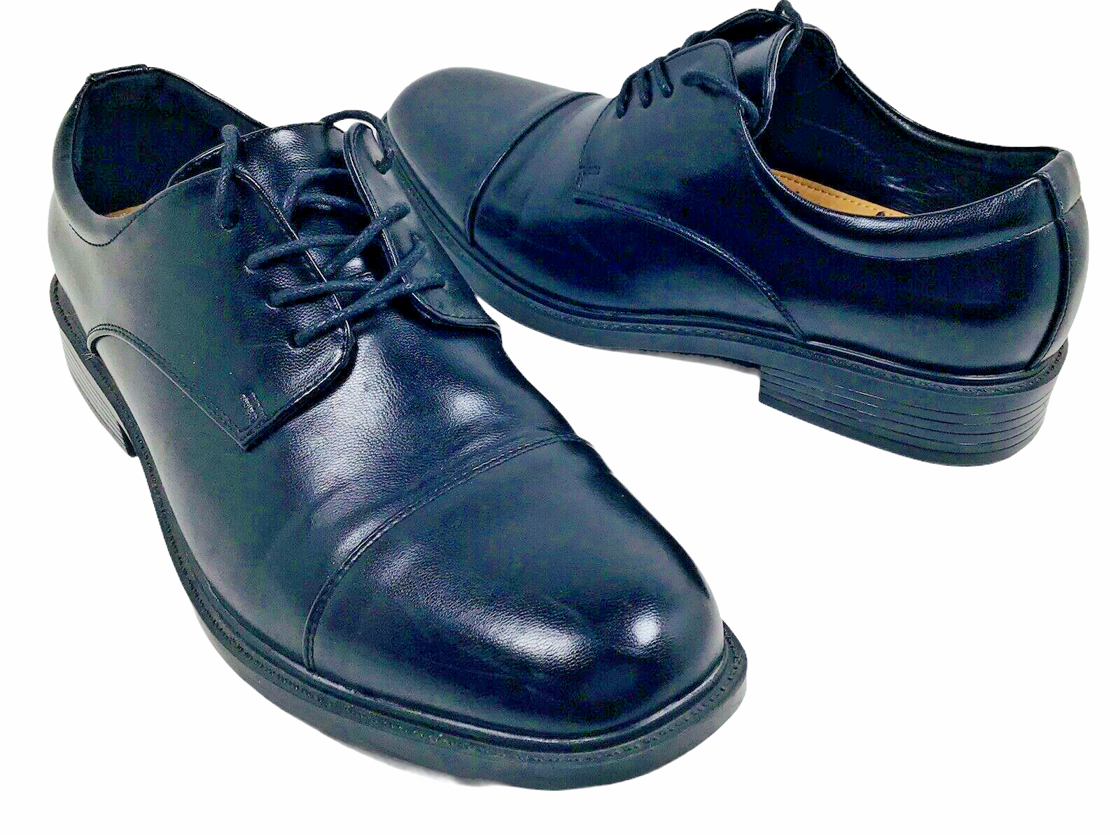 SAOLA Oxford scarpa elegante Croft & Barrow ORTHOLITE uomo AFFLECK NERO taglia 7 5 M