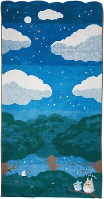 My Neighbor Totoro Bath Towel ( Moonlit Night ) 60x120cm Studio Ghibli New Japan