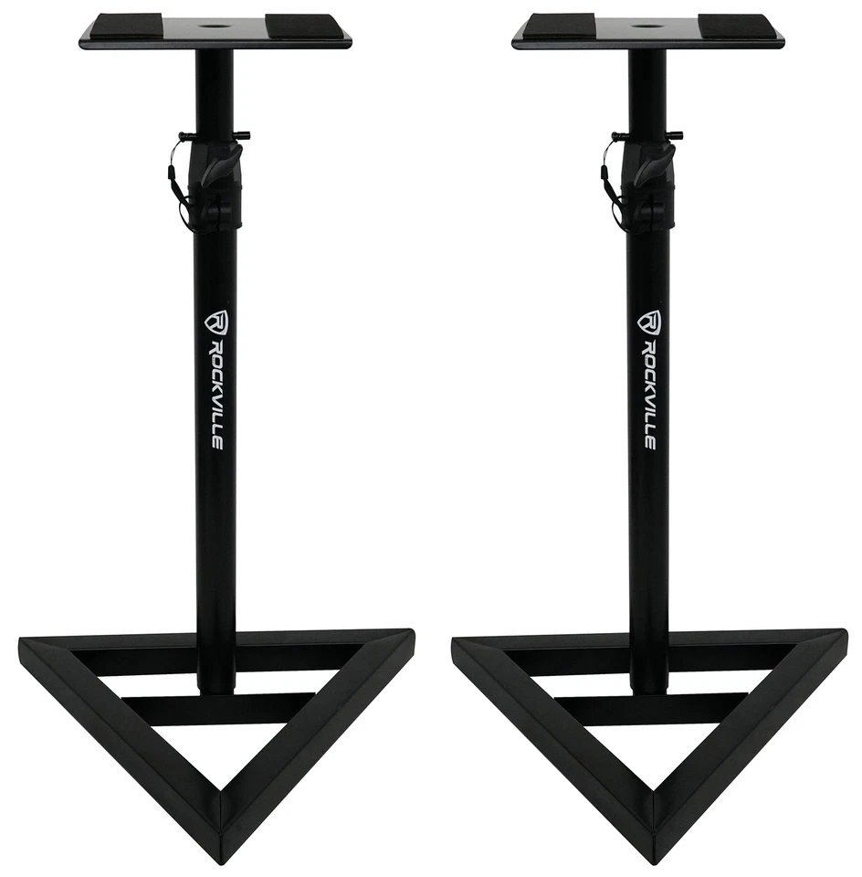 (2) Rockville Adjustable Studio Monitor Speaker Stands For Yamaha HS8 Monitors - Image 2 of 4