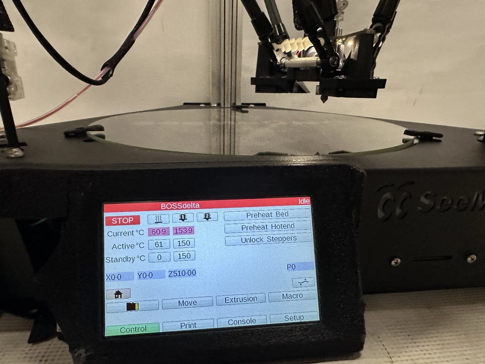 Impresora 3D de escritorio SeeMeCNC BOSSdelta 300 290 mm de diámetro x 495 mm cama LEER DESC Foto 3 de 4