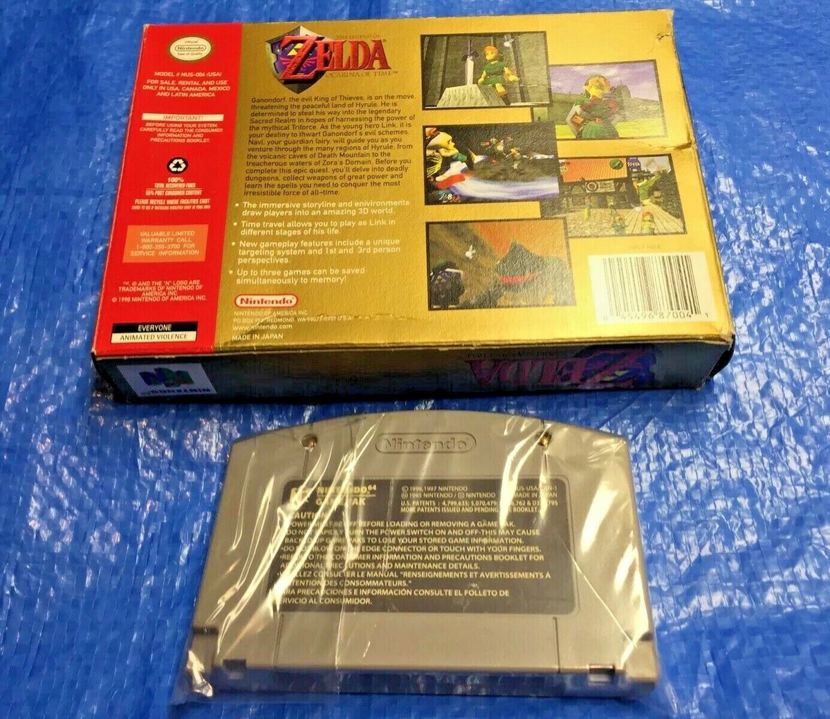 Nintendo 64 ZELDA OCARINA OF TIME 北米版 Authentic Nintendo 64 Zelda Ocarina of Time Game Box N64
