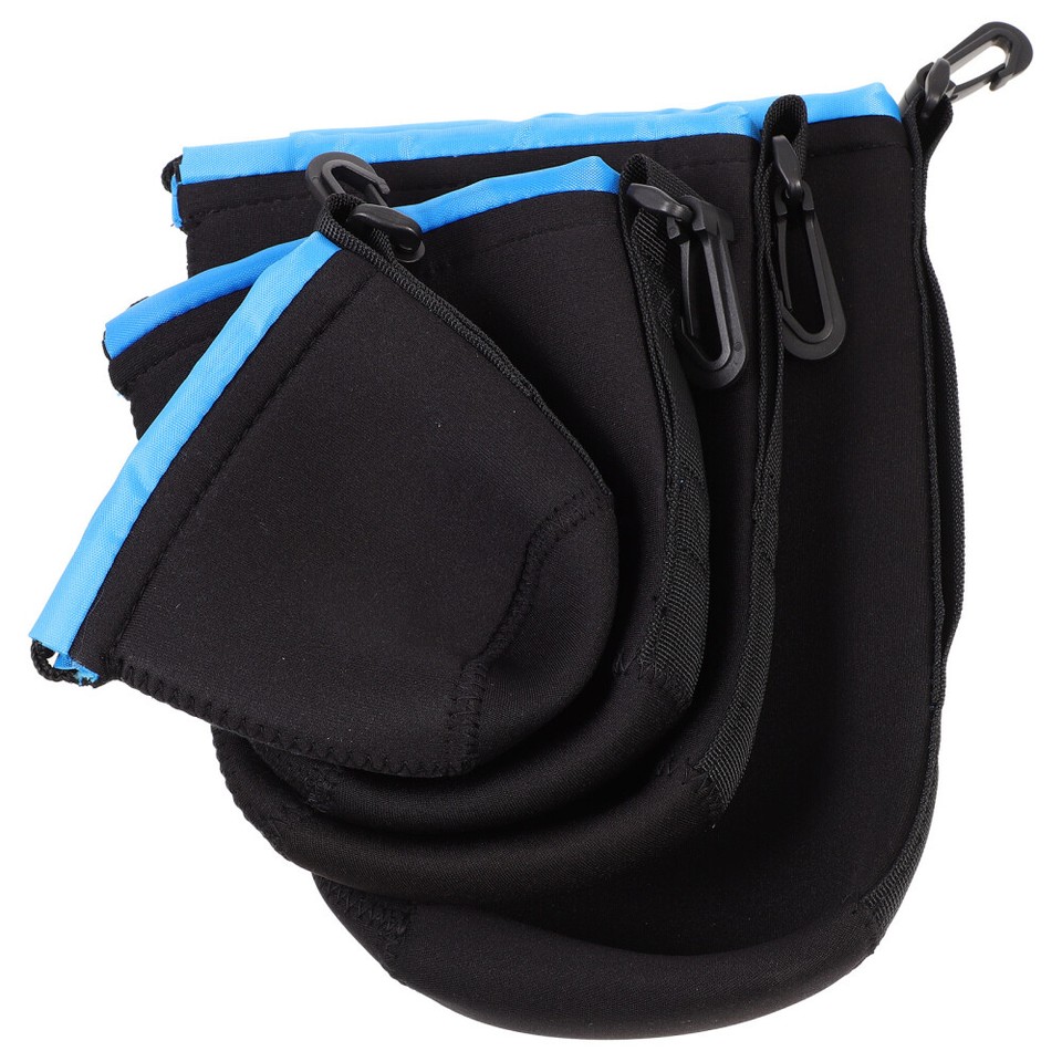 4 Pcs Camera Lens Bag Small Neoprene Pouch Belt Caps eBay