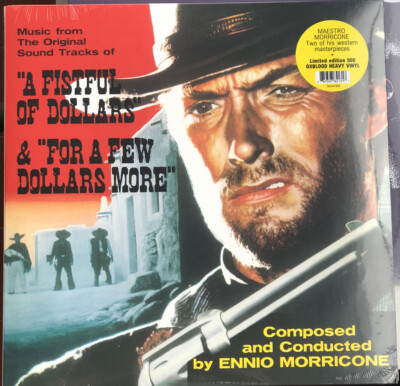 Morricone A FISTFUL OF DOLLARS & FOR A FEW DOLLARS MORE VINILE COLORATO 500 cp