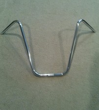 QUALITY V APE BICYCLE HANDLEBARS, CHROME 19" 22.2mm LOWRIDERS SCHWINN'S