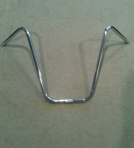 NEW CHROME BICYCLE V HANDLE BARS 19 