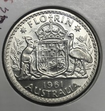 Australian 1961 FLORIN UNC CH